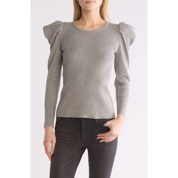 Joe's Jeans Sweaters - Joe's Puff Shoulder Ribbed Sweater L